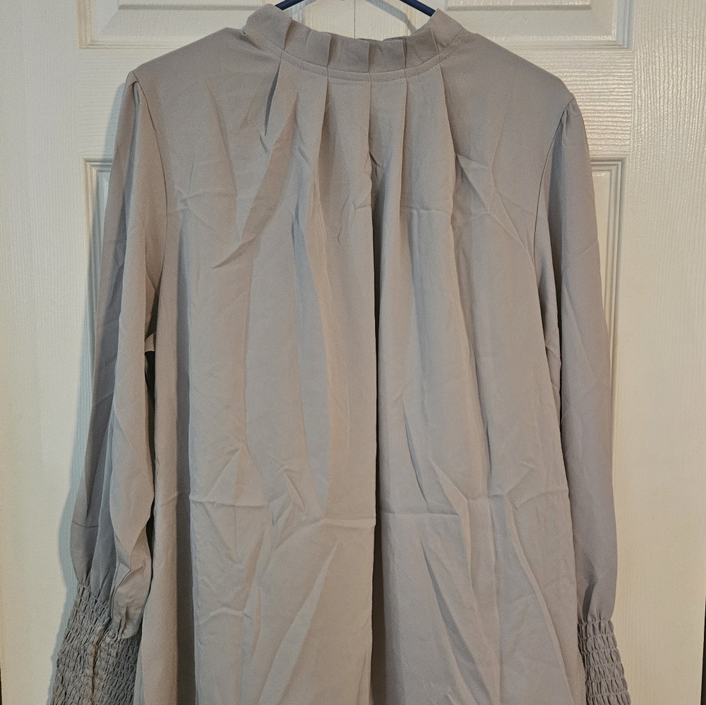 BOGO Free NWOT Woman's Gray Long Sleeve Blouse